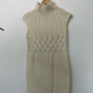 MaxMara white sleeveless knit dress